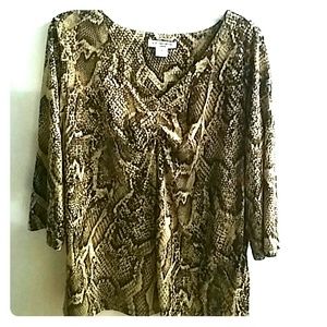 Liz Claiborne Woman Snake Print Blouse
